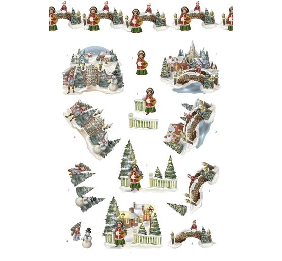 Livret de motifs3D pré-estampés « Christmas Village » 