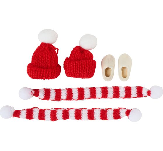 Secret Santa set "Hat, scarf & shoes"