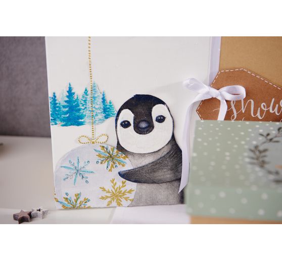 Serviette « Pingouins en hiver »