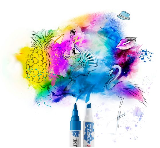 Feutres Duotip Talens Ecoline « Set Noir- Gris » 