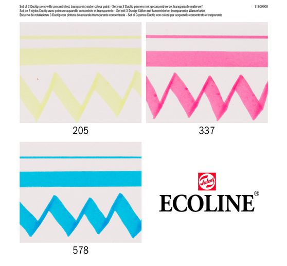 Feutres Duotip Talens Ecoline « Set couleurs primaires »