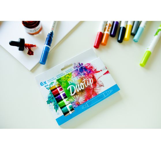 Feutres Duotip Talens Ecoline « Set de base »
