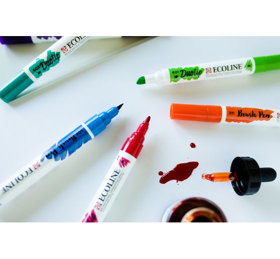 Feutres Duotip Talens Ecoline « Set de base »