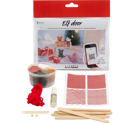 Mini-kit créatif porte de lutin « Cadeaux de Noël » 