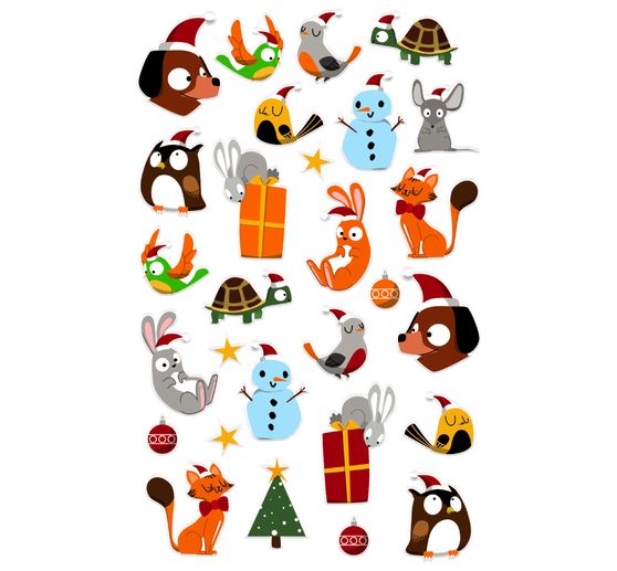 Stickers « Animaux de Noël »