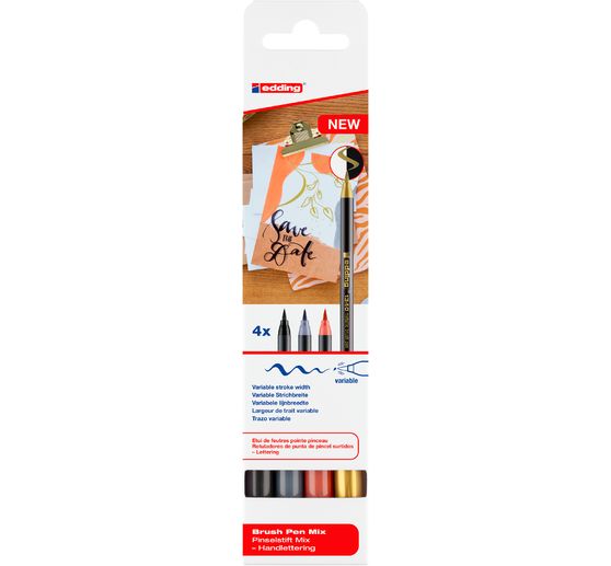 Feutres pinceaux edding 1340 « Metallic - Mix »