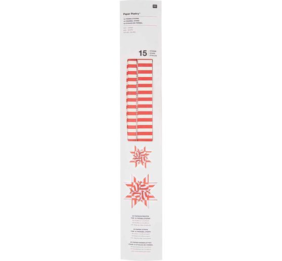 Paper strips "Stripes", Red/White
