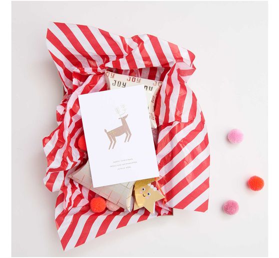 Silk paper "Stripes Red/White" 