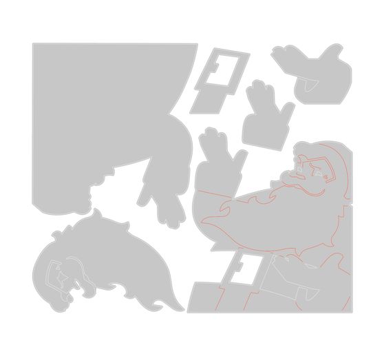 Sizzix Thinlits punching template "Retro Santa by Tim Holtz"