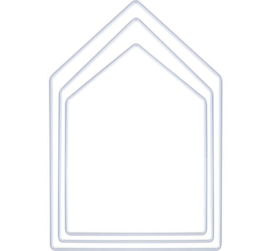 Anneau en métal « Maison », set de 3, Blanc