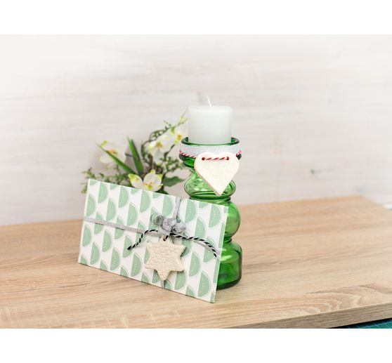 Kit créatif « Pâte à sel décorations à suspendre cœur & étoile »