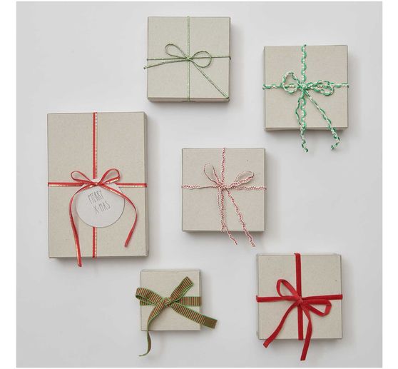 Set de rubans Rico Design « Lucky dip », Rouge-Vert