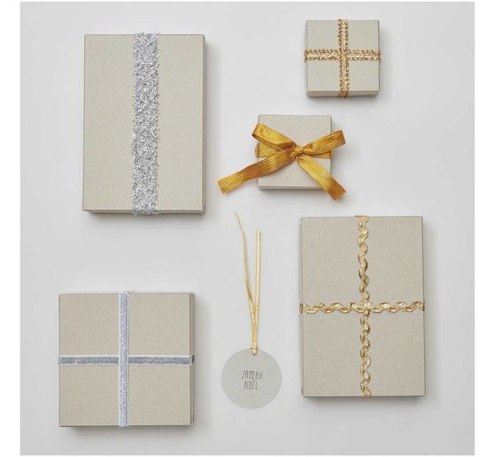 Set de rubans Rico Design « Lucky dip », Or-Argent