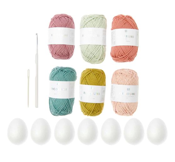 Rico Design Ricorumi Crochet set "Easter eggs Earthy"
