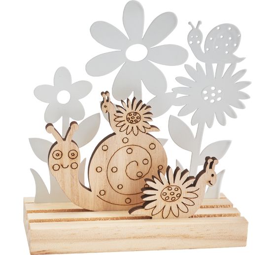 Décoration à emboîter à fleurs en métal VBS « Escargots »