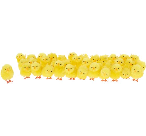 Poussins en fil chenille VBS « H 4 cm », 36 pc.