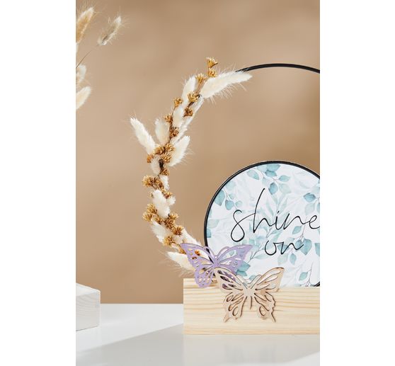 Support en bois pour anneaux déco
