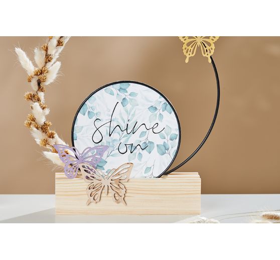 Support en bois pour anneaux déco