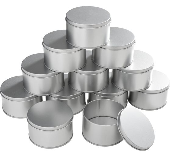 Boîtes en métal/boîtes à savon VBS « Forme ronde », 12 pc.