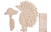 VBS Wooden building kit "Hedgehog", 3 pcs.