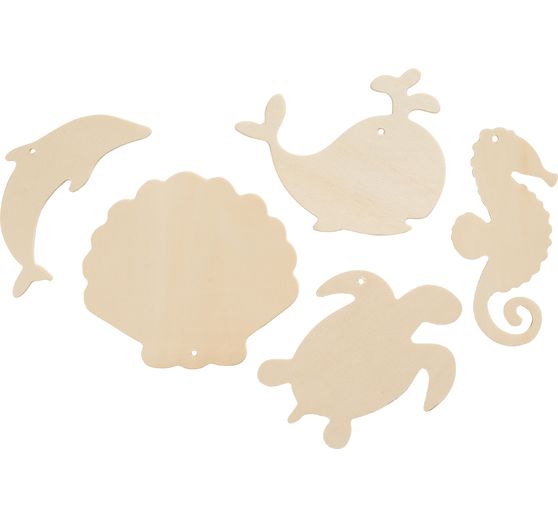 Decoration pendant "Sea animals", 5 pcs.