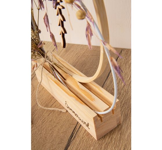 Support en bois pour anneaux déco