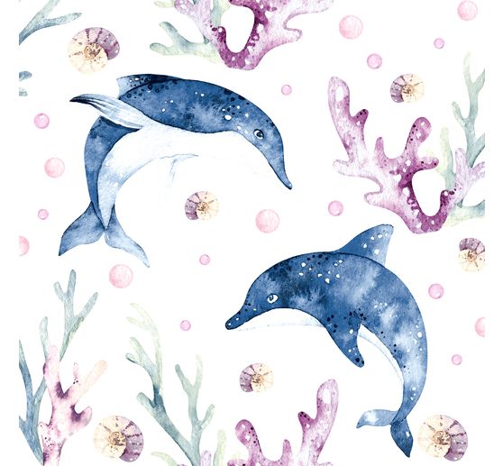 Serviette « Dauphins jouant »