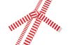 Bandes de papier « Stripes », rouge/blanc