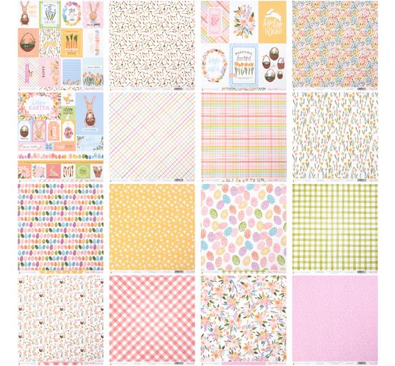 Set de papier scrapbooking VBS « Happy Easter »