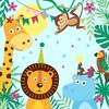 Serviette « Fête des animaux »