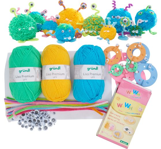 Kit créatif VBS « Monstres en pompon »