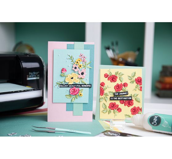 Gabarit d’estampe Sizzix Thinlits « Brushstroke Flowers Mini by Tim Holtz »