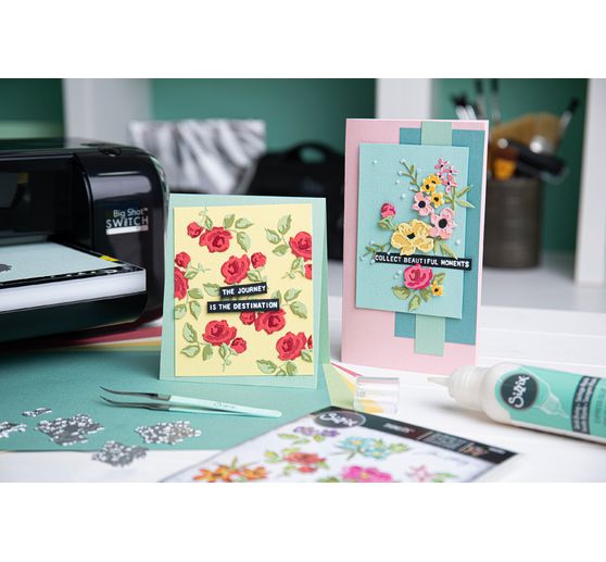 Gabarit d’estampe Sizzix Thinlits « Brushstroke Flowers Mini by Tim Holtz »
