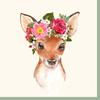Serviette « Biche fleurie »