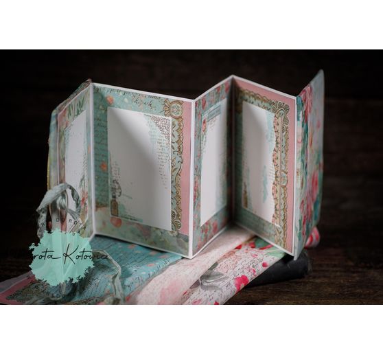 Bloc de papier scrapbooking « Rose Parfum »