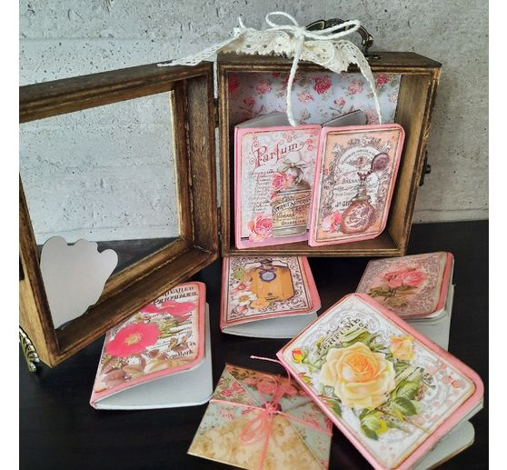 Bloc de papier scrapbooking « Rose Parfum »