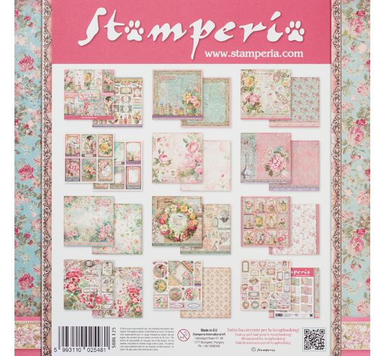 Bloc de papier scrapbooking « Rose Parfum »