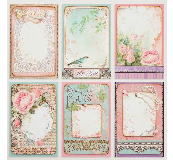 Bloc de papier scrapbooking « Rose Parfum »