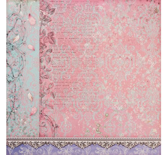 Bloc de papier scrapbooking « Rose Parfum »