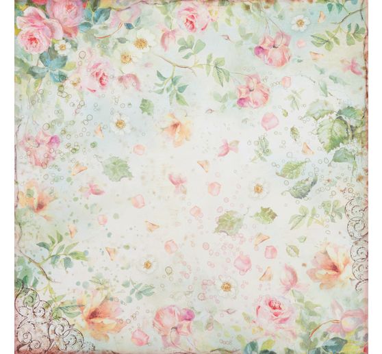 Bloc de papier scrapbooking « Rose Parfum »