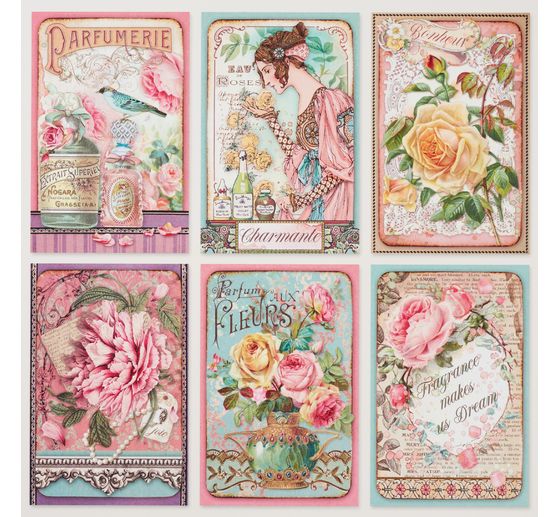 Bloc de papier scrapbooking « Rose Parfum »