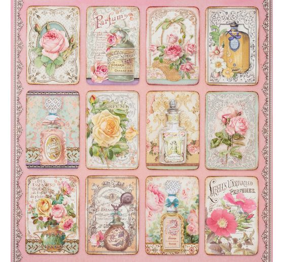 Bloc de papier scrapbooking « Rose Parfum »