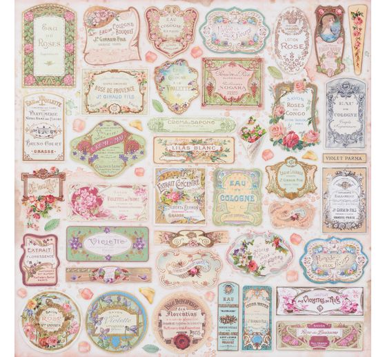 Bloc de papier scrapbooking « Rose Parfum »