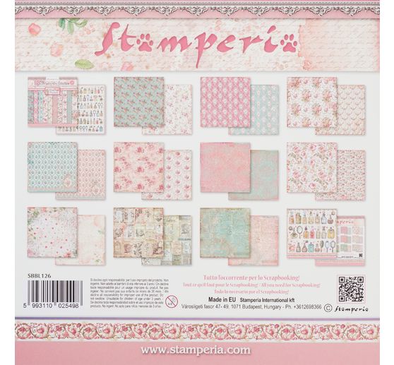 Bloc de papier scrapbooking « Rose Parfum Backgrounds »
