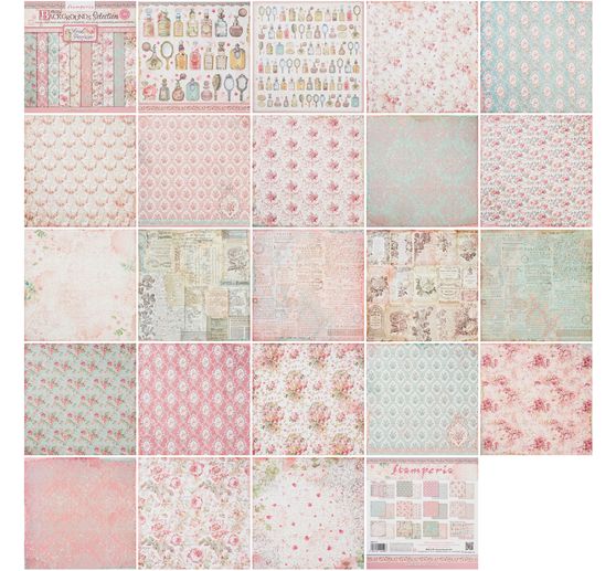 Bloc de papier scrapbooking « Rose Parfum Backgrounds »