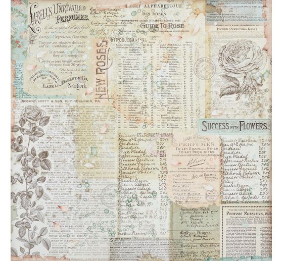 Bloc de papier scrapbooking « Rose Parfum Backgrounds »