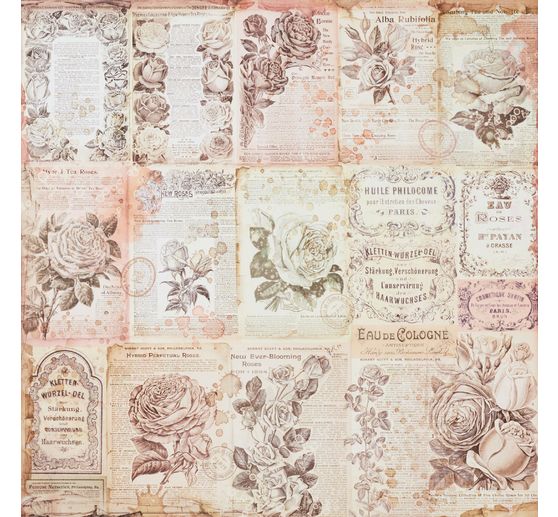 Bloc de papier scrapbooking « Rose Parfum Backgrounds »