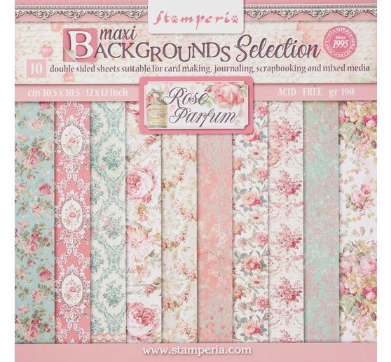 Scrapbook block "Rose Perfum Backgrounds"