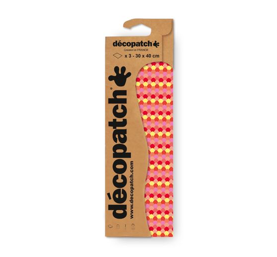 Papier Décopatch fluorescent « Fluor Red »