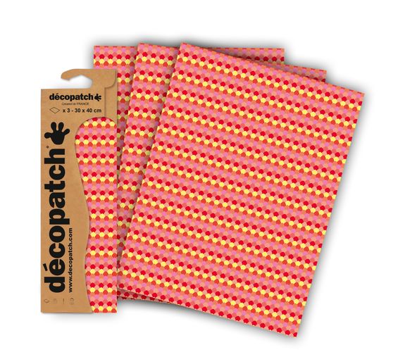 Papier Décopatch fluorescent « Fluor Red »